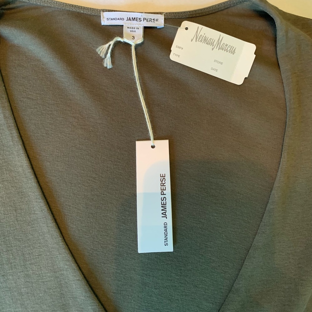 James Perse new with tags army  green tight fit mini dress